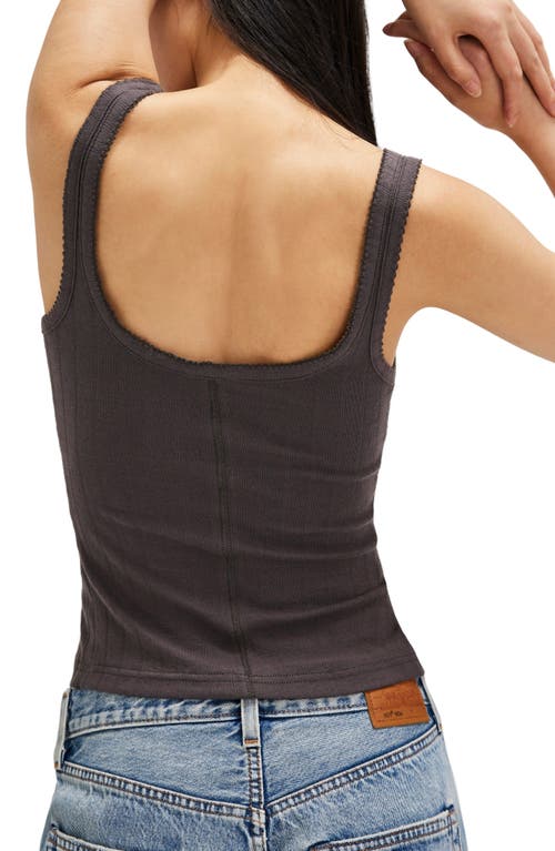 FREE PEOPLE FREE PEOPLE END GAME POINTELLE BUTTON-UP TANK 