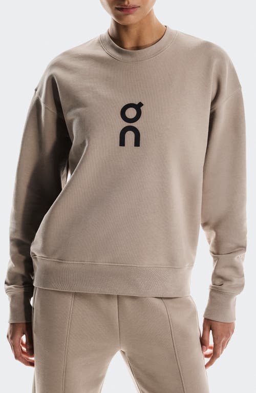 On Club Crewneck Cott Blend Sweatshirt In Nude