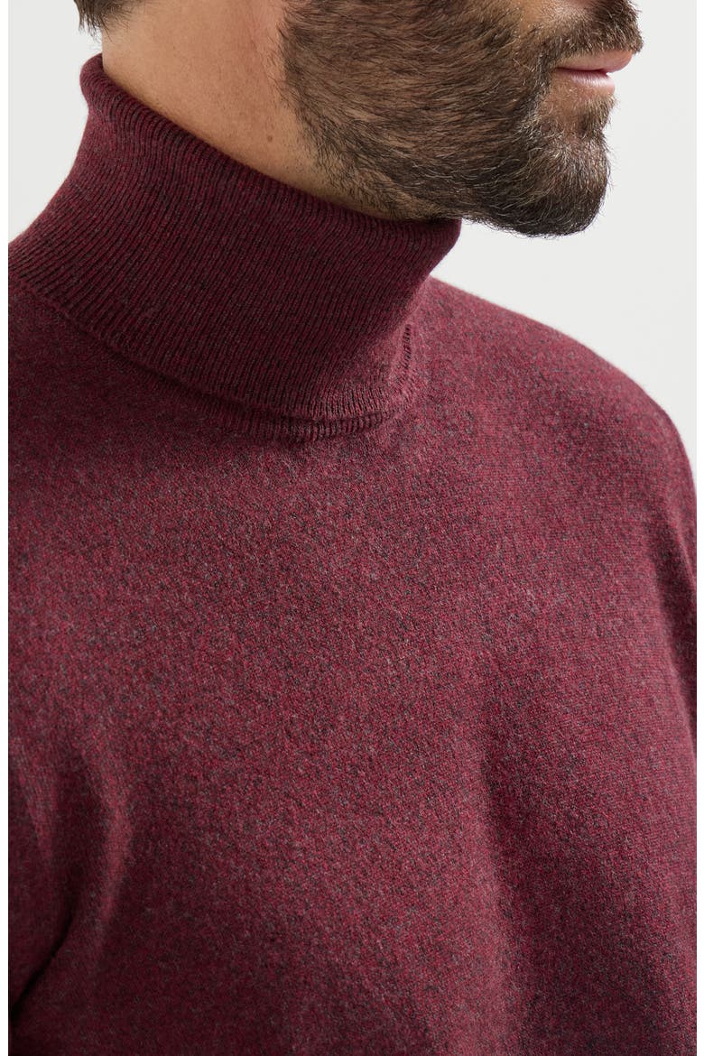 Mouliné cashmere turtleneck sweater, Alternate, color, Dark Grey