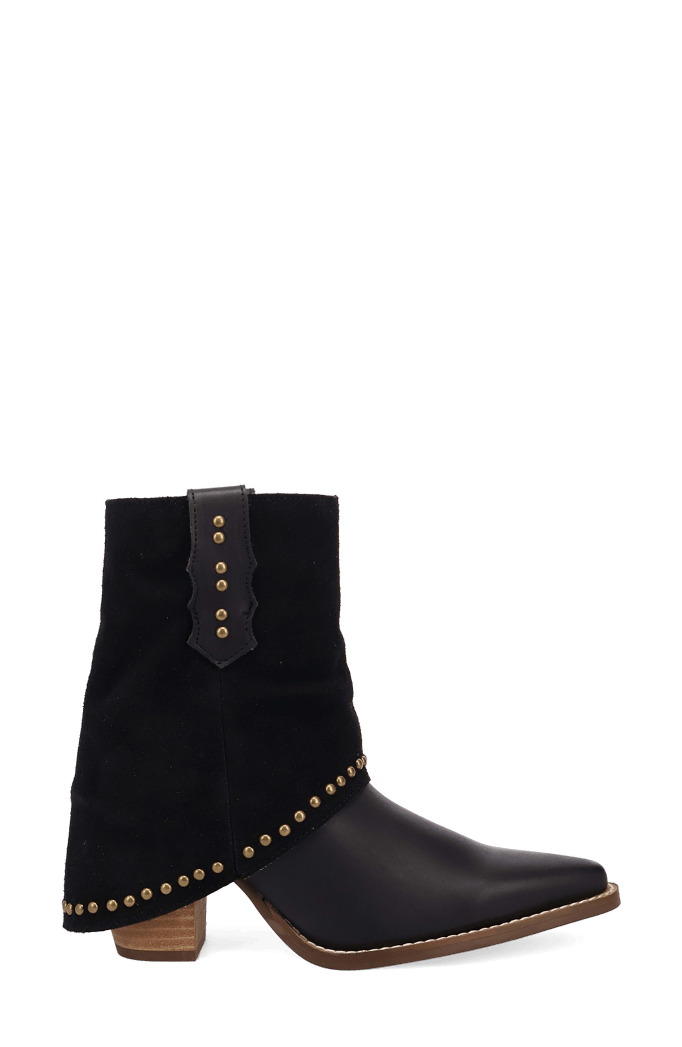 Off the Cuff Leather Boot, Alternate, color, BLACK