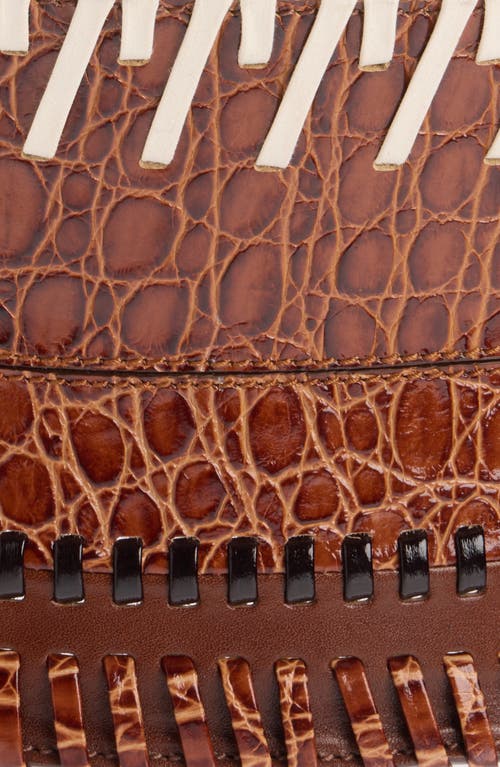 Dries Van Noten Whipstitch Leather Corset Belt In Brown