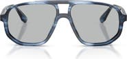 Emporio Armani 57mm Pilot Sunglasses