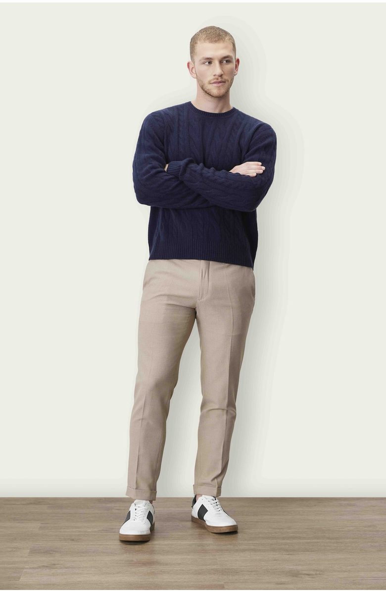 Italic Luke Cashmere Cable Knit Sweater, Alternate, color, 