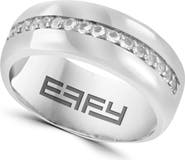 EFFY Men's Sterling Silver White Topaz Band Ring