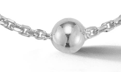 Glaze Jewelry 4mm Ball Station Necklace In Silver