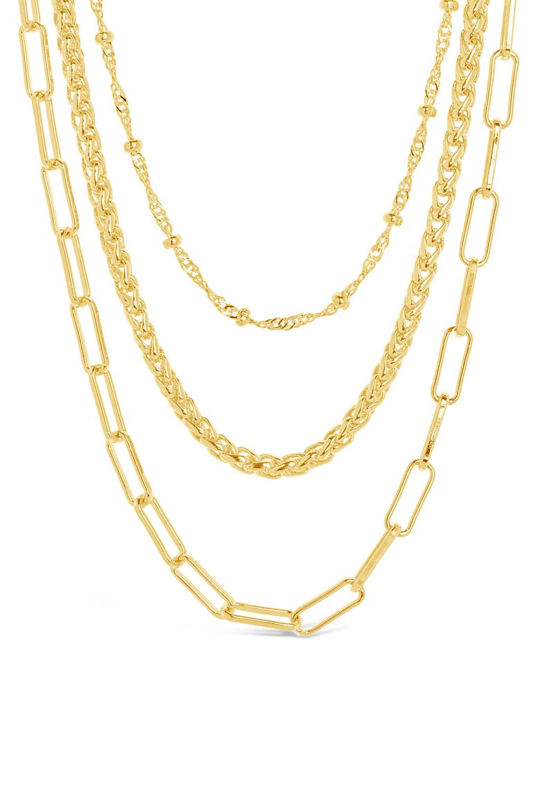 Parisa Layered Chain Necklace, Alternate, color, GOLD