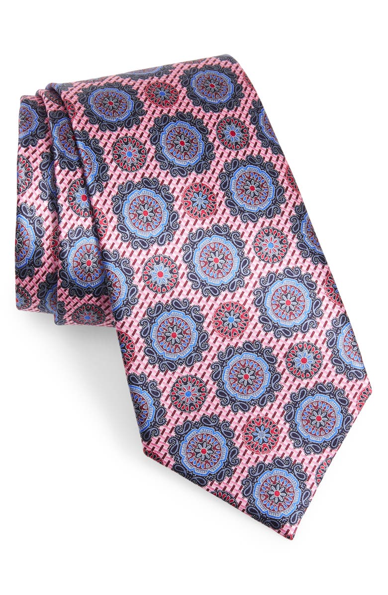 ZEGNA Ermenegildo Zegna Medallion Silk Tie, Main, color,