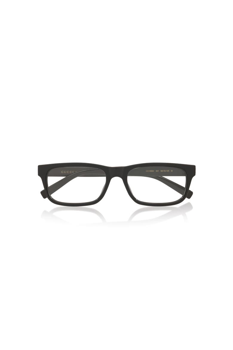 56mm Rectangle optical glasses, Alternate, color, Black
