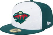 New Era Men's New Era White/Green Minnesota Wild Repeat Two-Tone 59FIFTY Fitted Hat