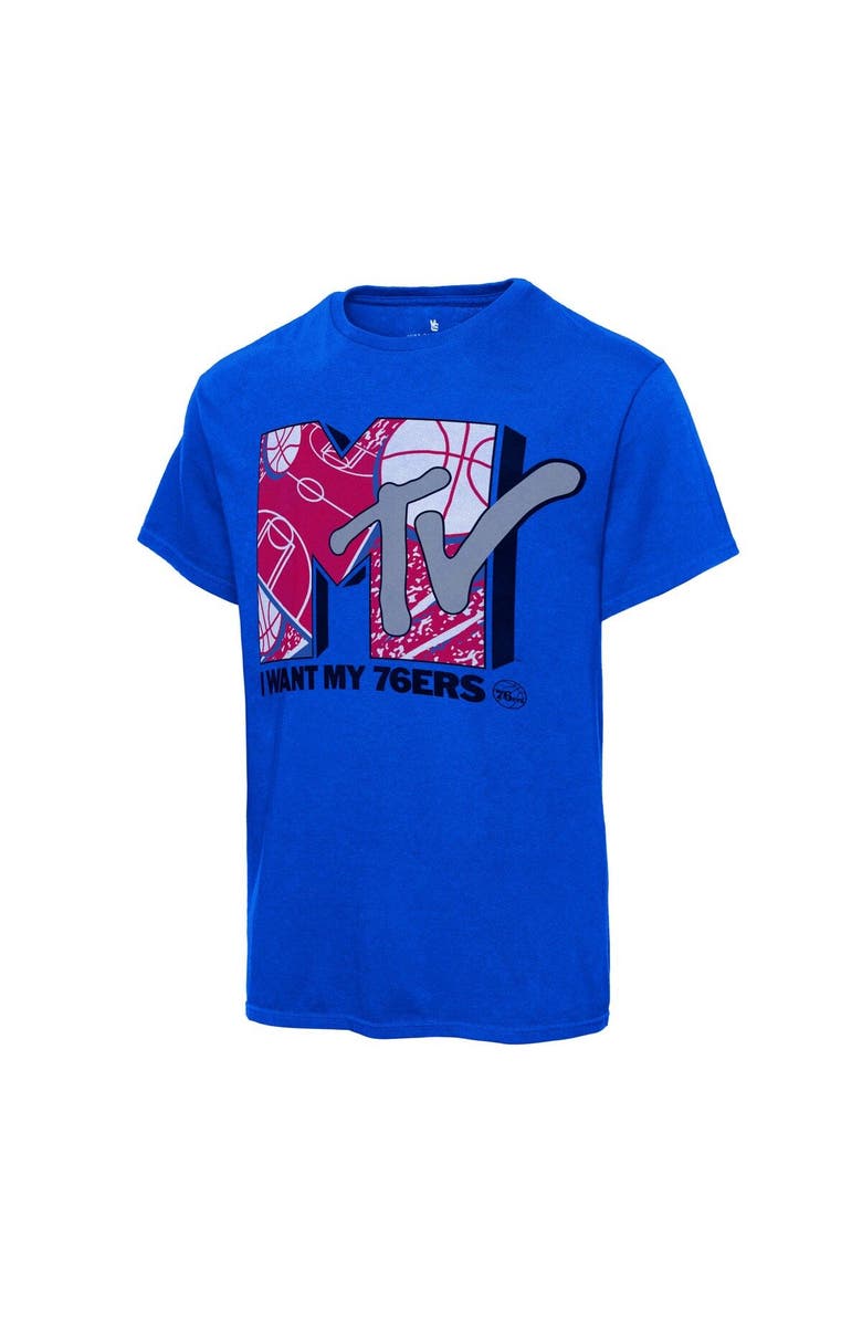 Junk Food Men's Junk Food Royal Philadelphia 76ers NBA x MTV I Want My T-Shirt, Alternate, color, Royal