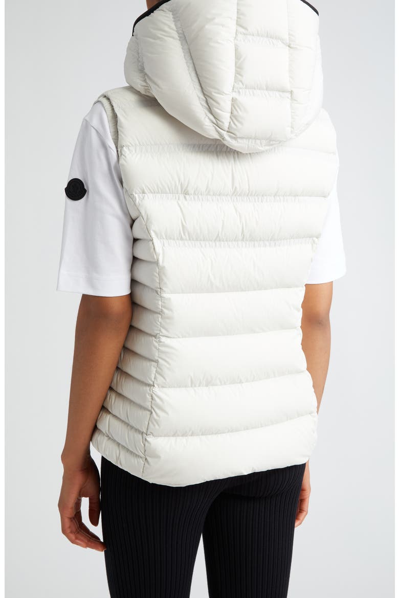 Aliterse Down Hooded Vest, Alternate, color, WHITE