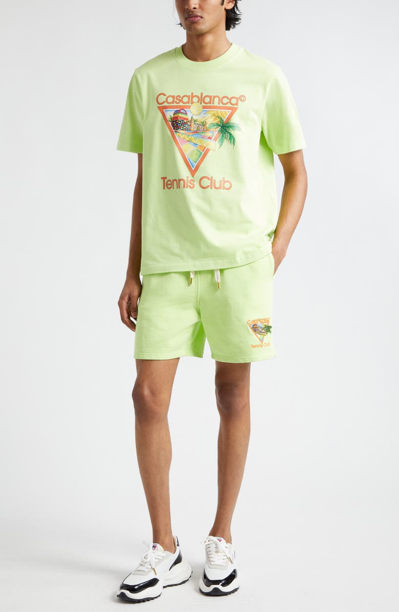 Casablanca Afro Cubism Tennis Club Sweat Shorts, Alternate, color, 