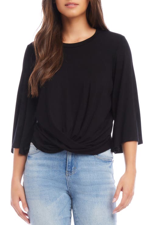 Drape Front Jersey Top