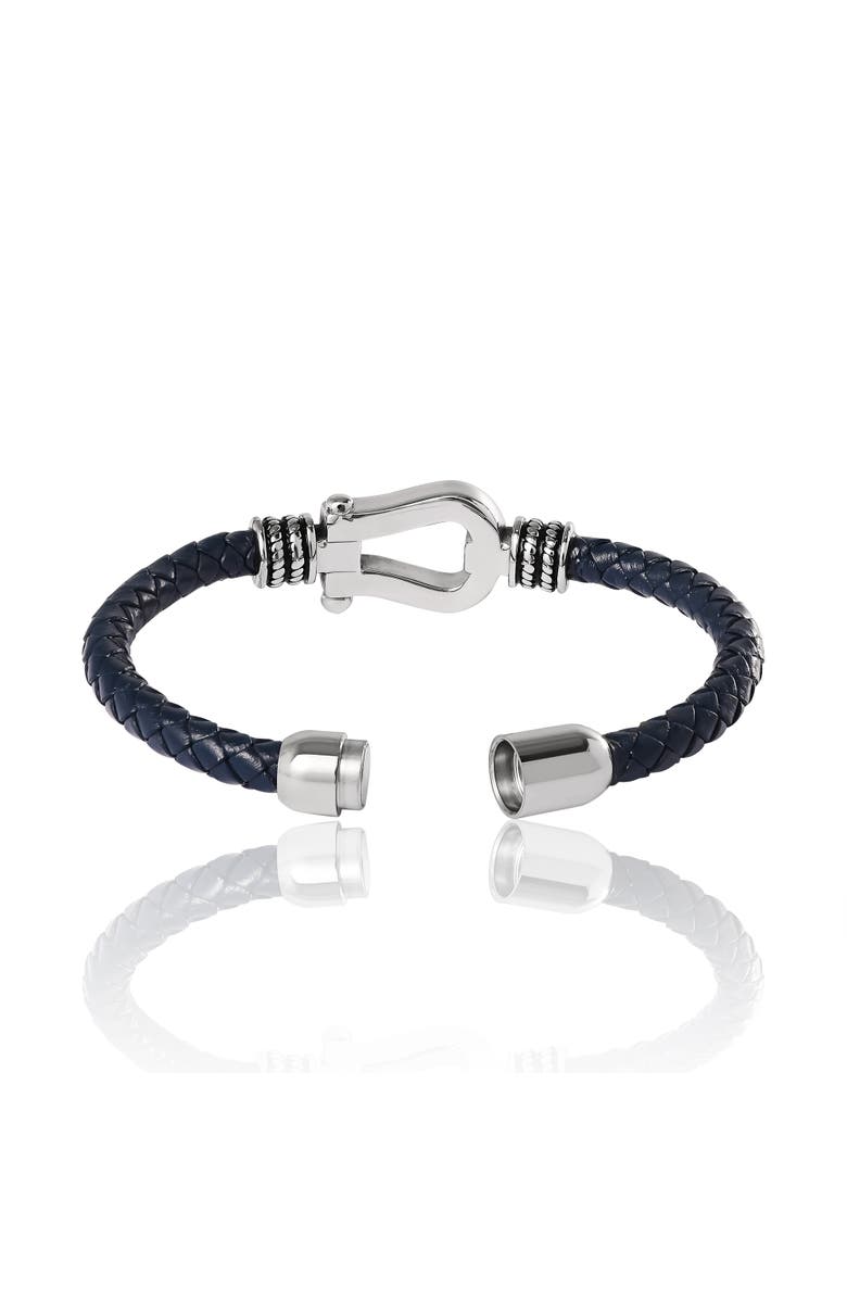 Lucky Brand Horseshoe Navy Cord Bracelet, Alternate, color, Navy Blue
