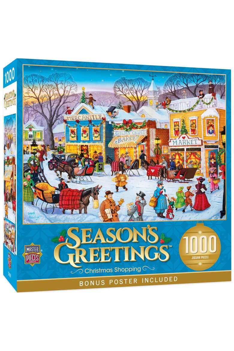 Christmas Shopping 1000 Piece Puzzle, Main, color, Multicolor