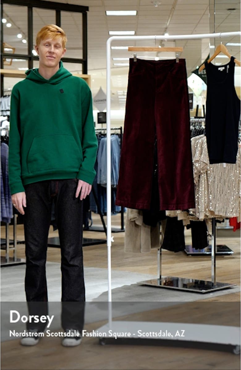 Anessa High Waist Ankle Wide Leg Velvet Pants, sales video thumbnail