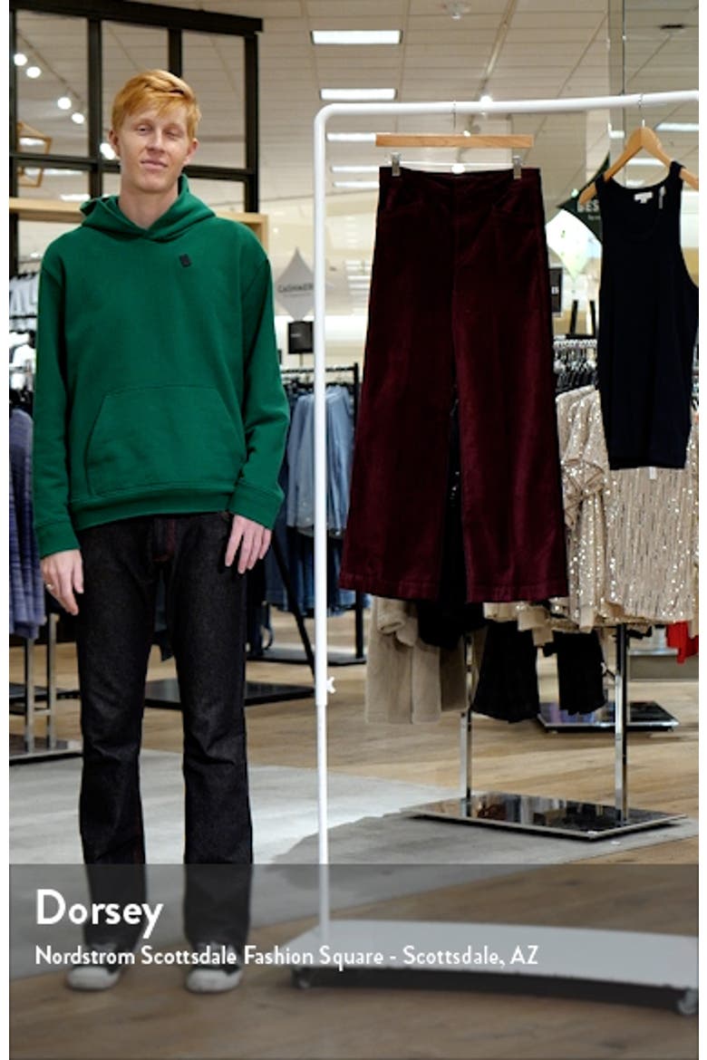 Anessa High Waist Ankle Wide Leg Velvet Pants video