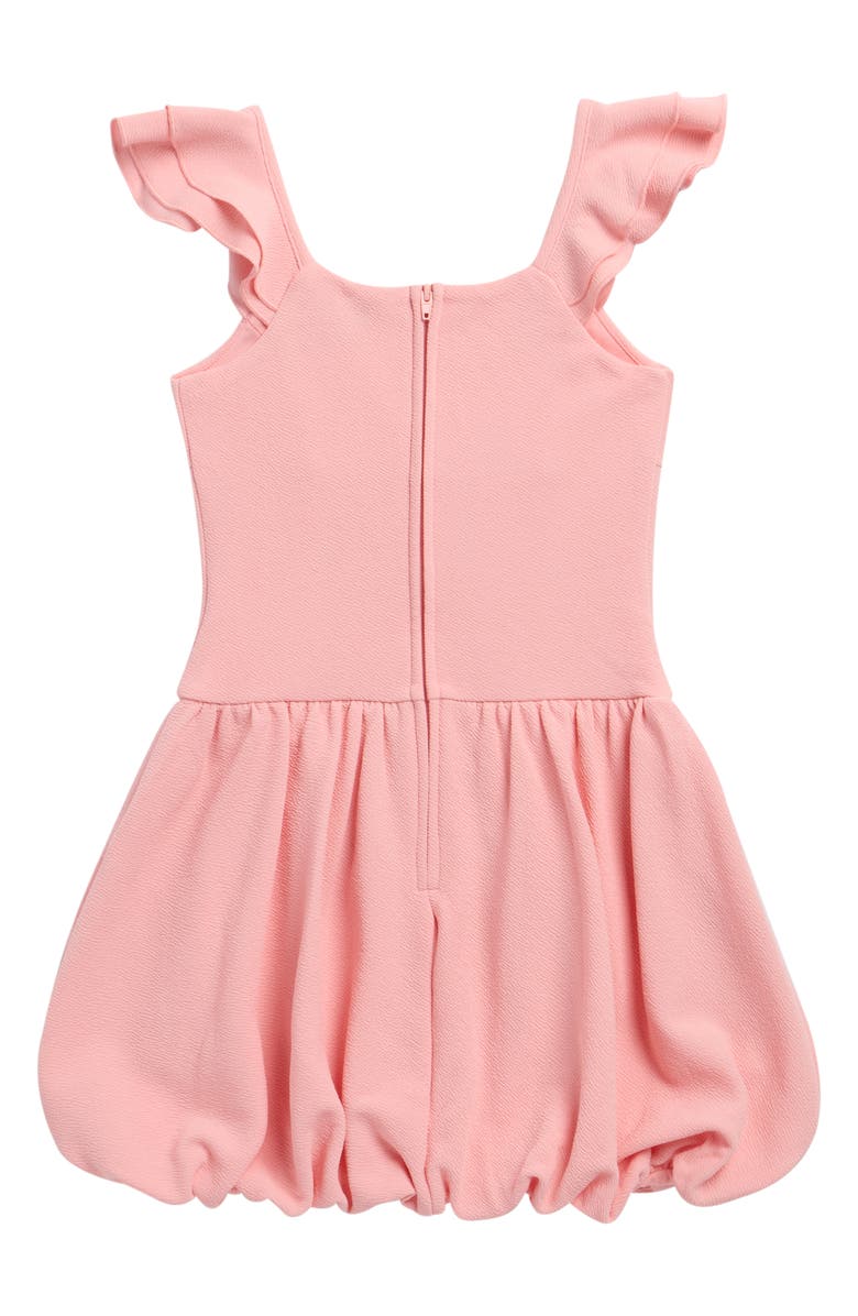 Zunie Kids' Flutter Sleeve Bubble Hem Party Dress, Alternate, color, Coral