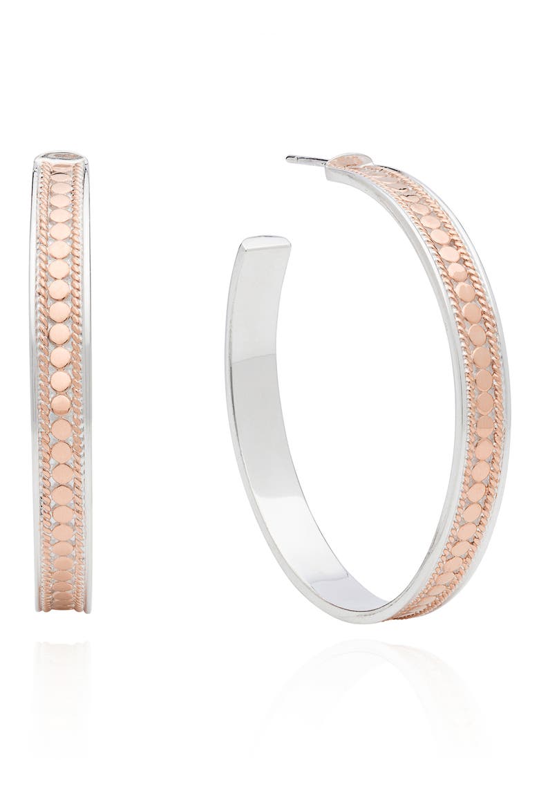 Large Hoop Earrings, Main, color, ROSE GOLD