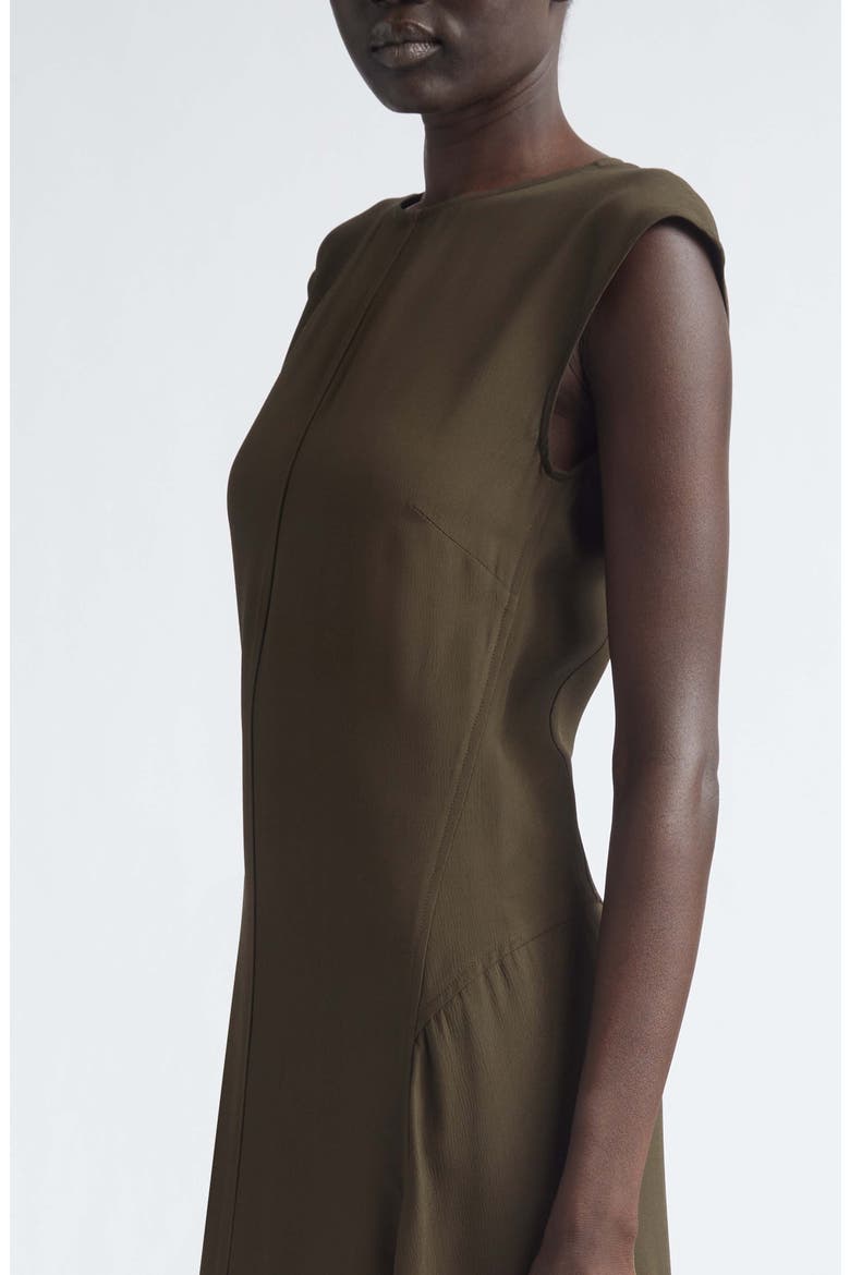 Eduarda Hammered Viscose Dress, Alternate, color, CYPRESS