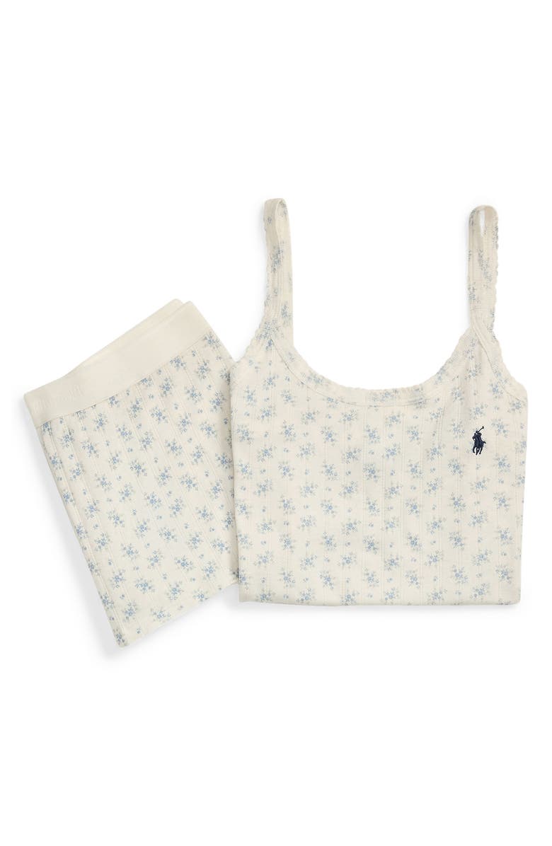 Polo Ralph Lauren Pointelle Stripe Cotton Pajamas, Alternate, color, Colby Floral