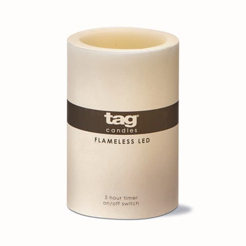 Light Up LED Pillar Candle 5 Hour Timer Flameless Decor