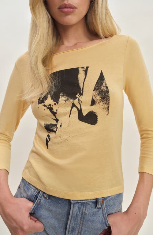 Reformation X Devon Lee Carlson Lizzie Graphic T-shirt In Sunshine Daisy