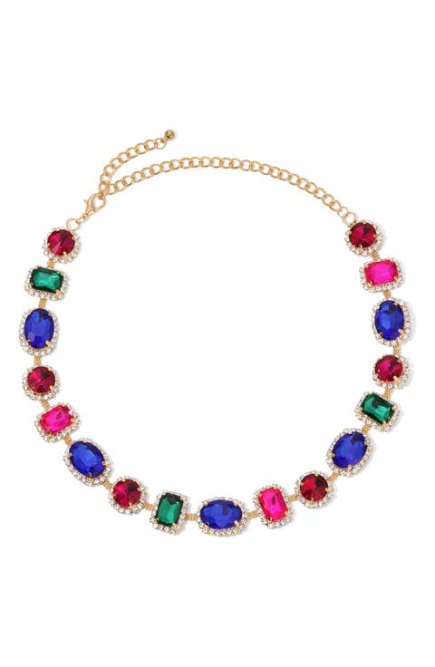 Emily Mixed Crystal Statement Necklace