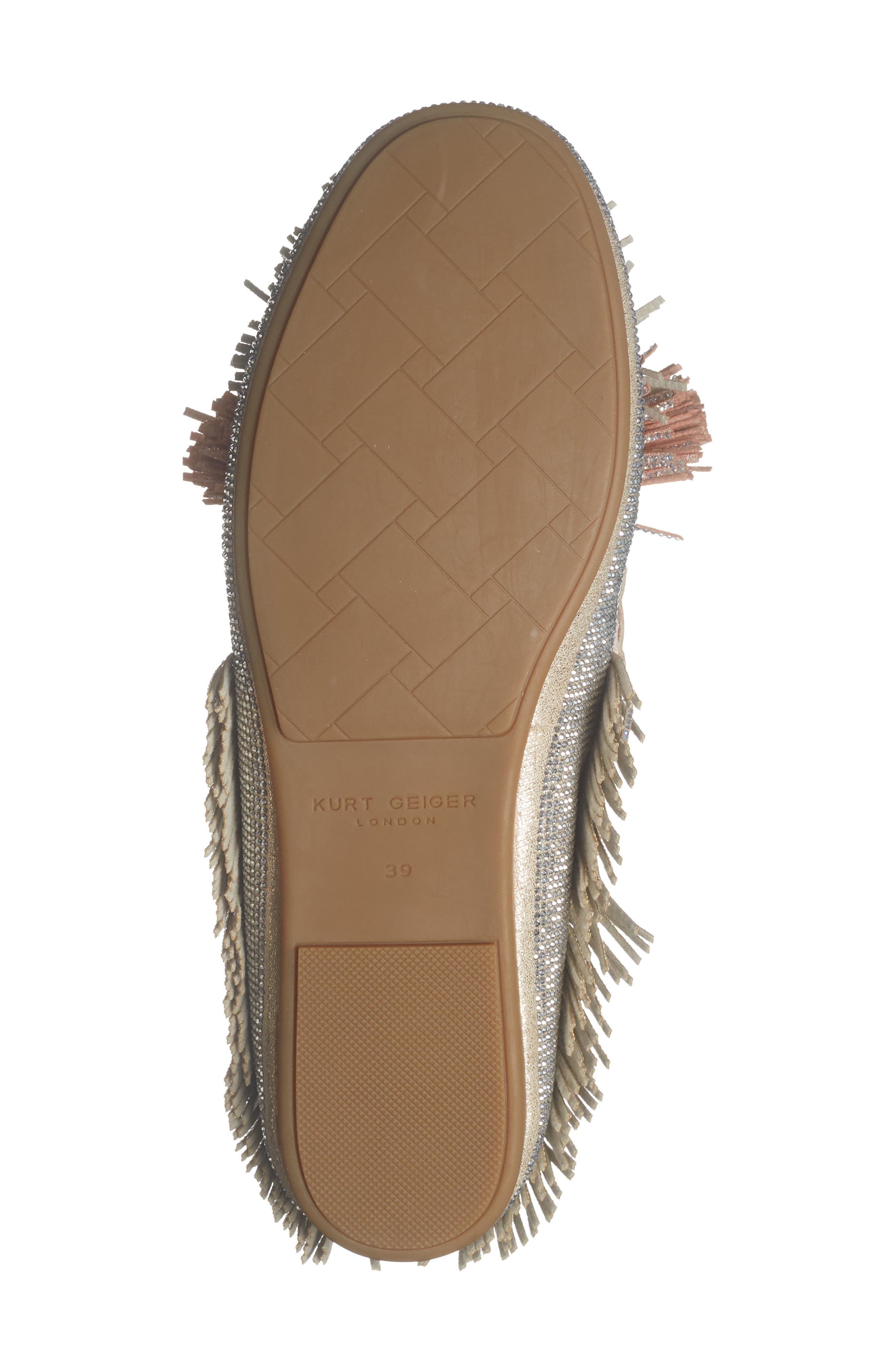 Kurt Geiger London Crystal Embellished Pompom Loafer, Alternate, color, Open Grey