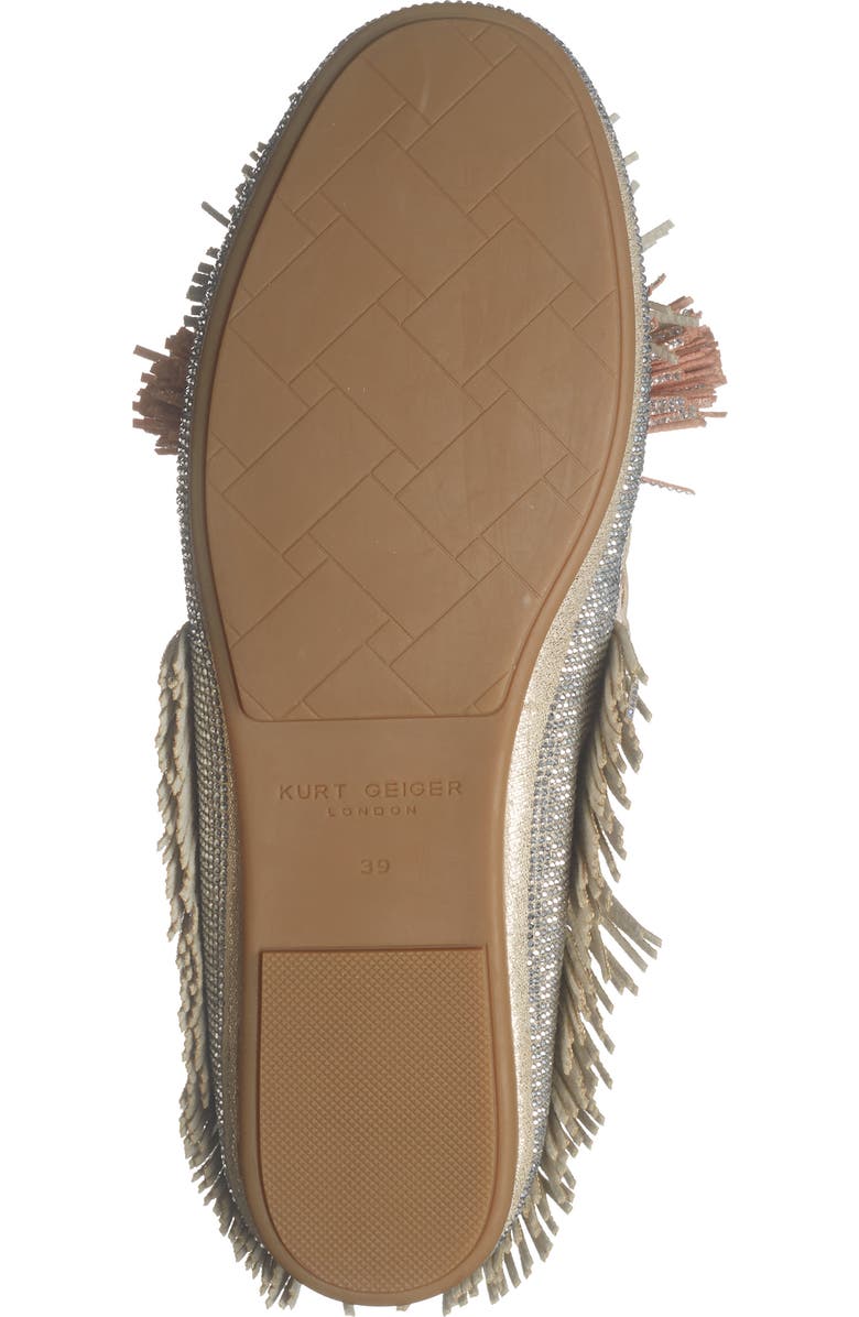 Kurt Geiger London Crystal Embellished Pompom Loafer, Alternate, color, Open Grey