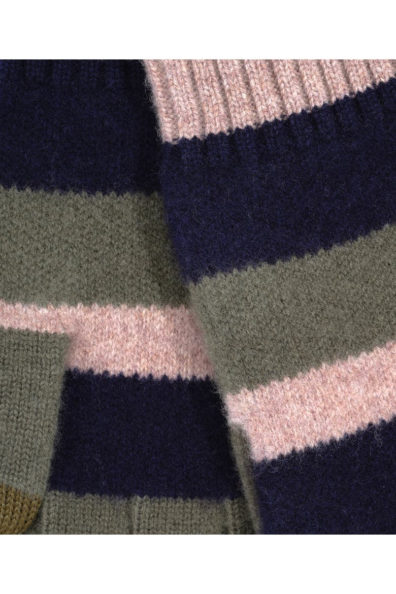 striped merino glove, Alternate, color, bright navy