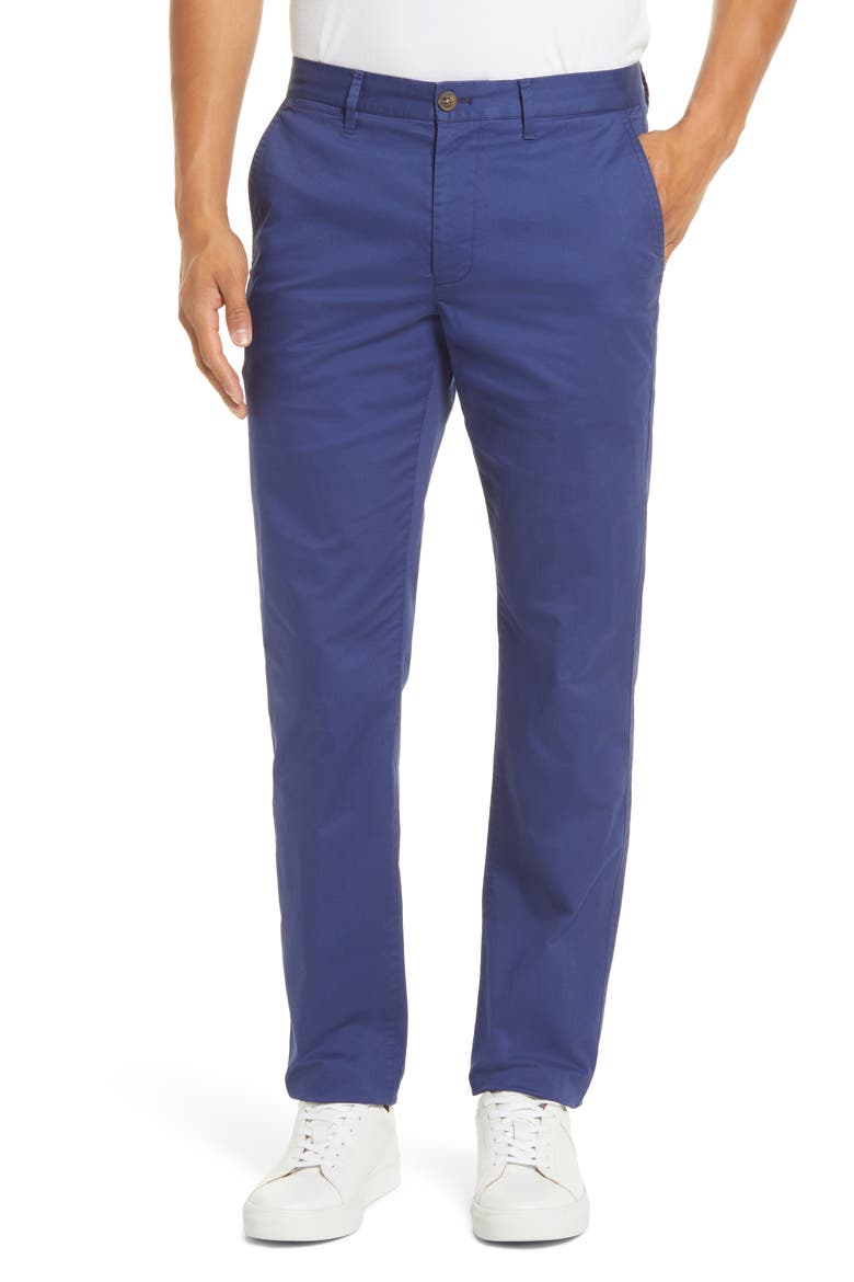 Summer Weight Slim Fit Stretch Chinos, Main, color, DARK SURF