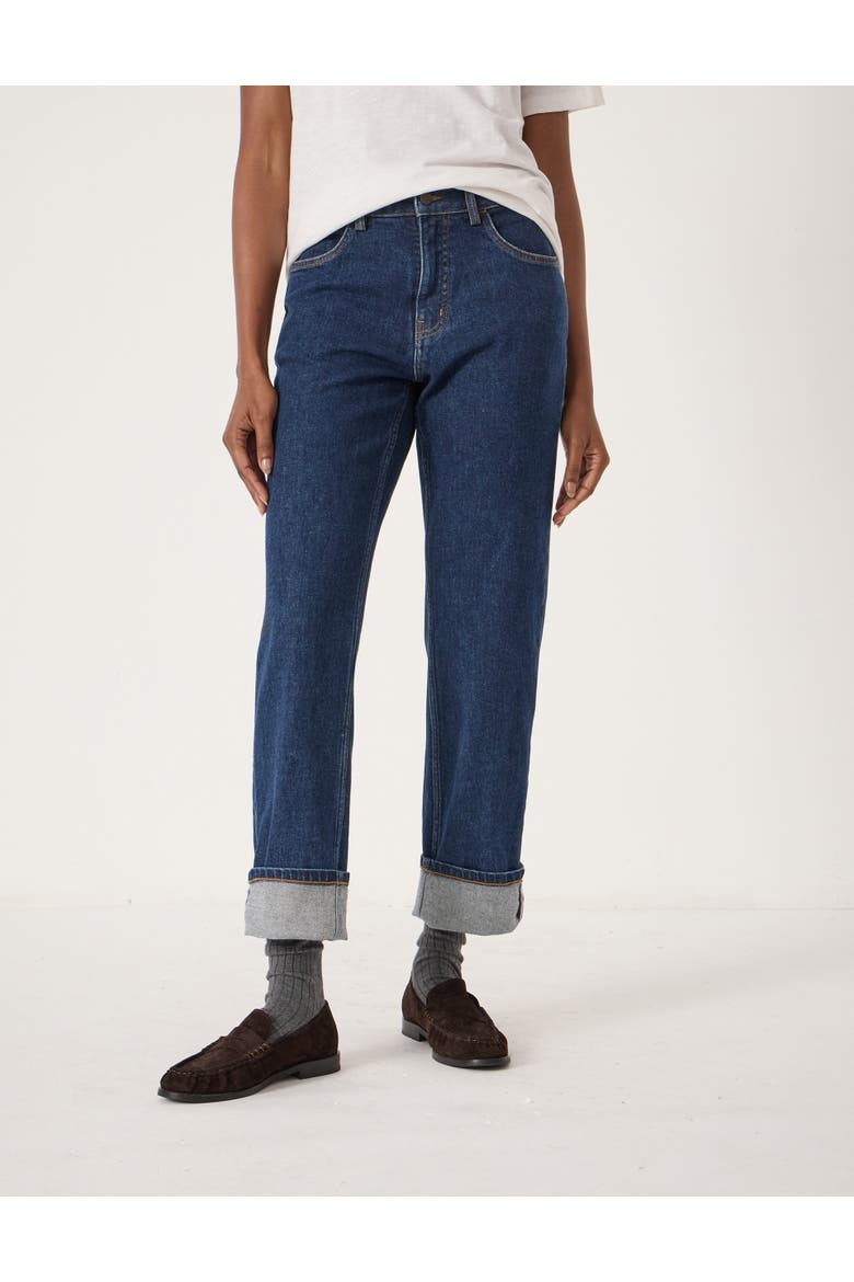 Agnes 2.0 Turn Up Jeans, Main, color, Vintage Blue Wash