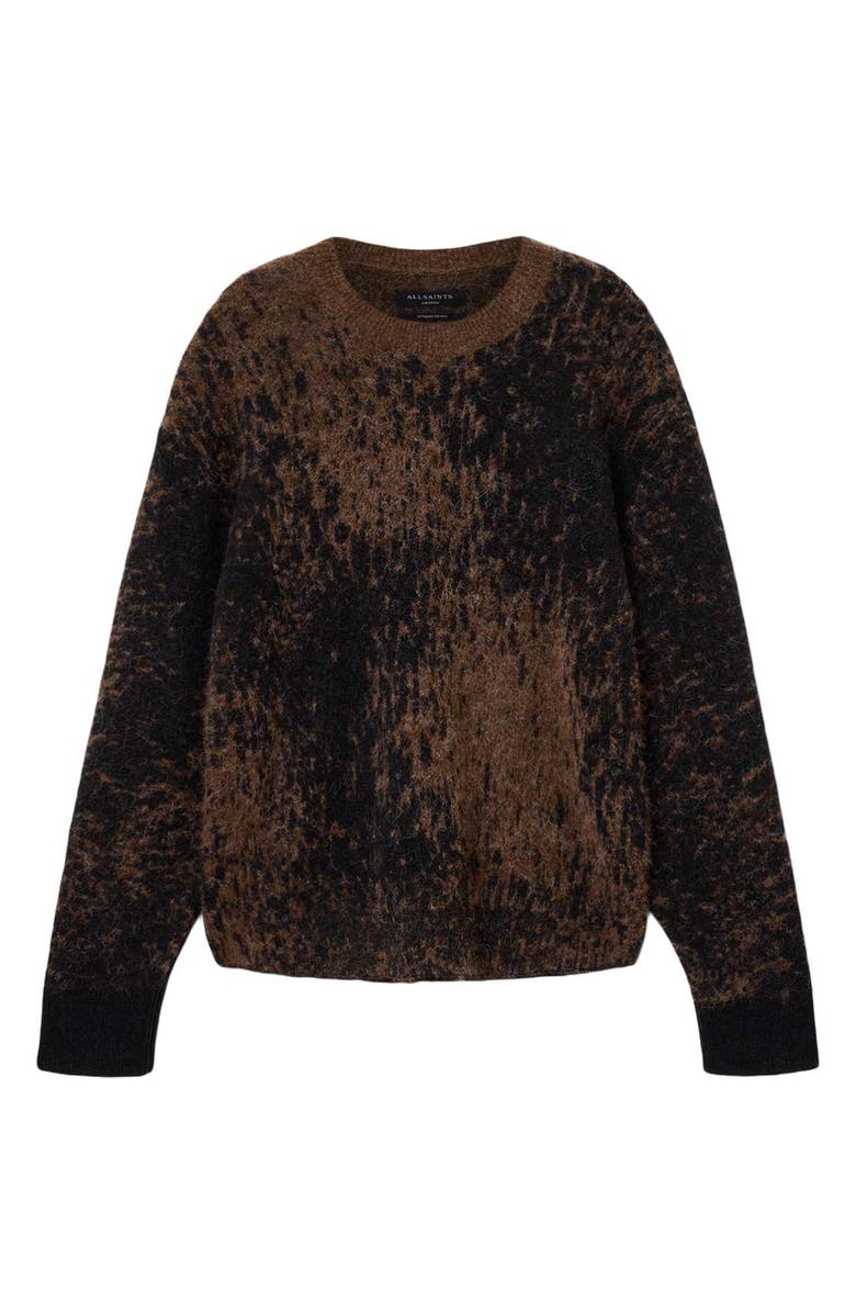 AllSaints Storm Alpaca Blend Crewneck Sweater, Alternate, color, Brown