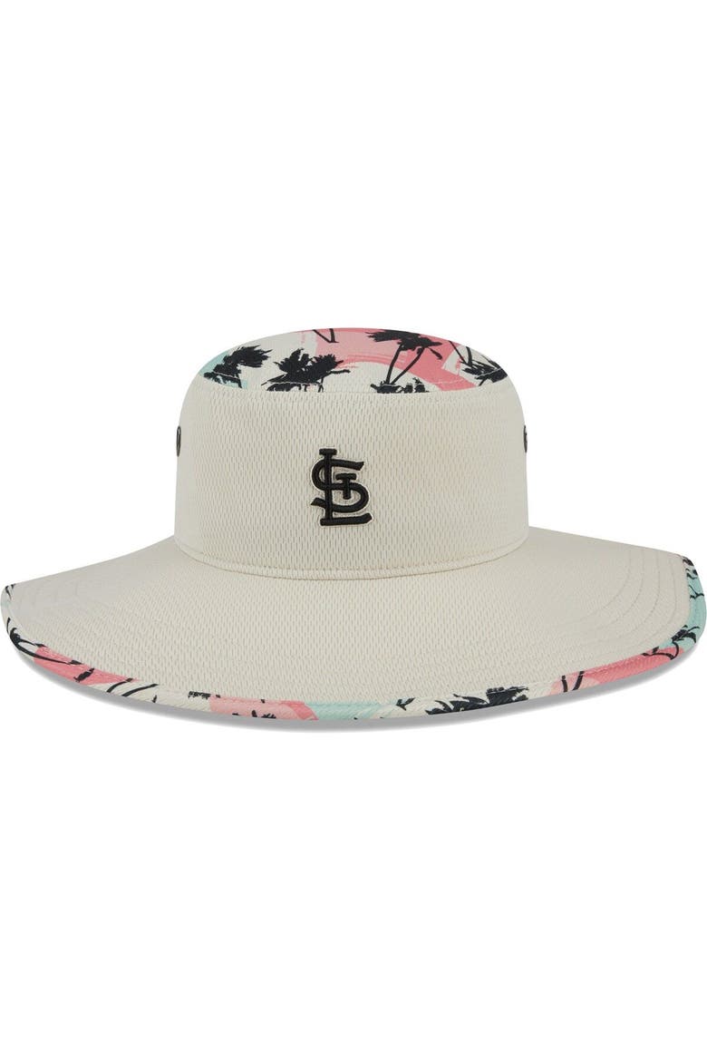 Men's New Era Natural St. Louis Cardinals Retro Beachin' Bucket Hat, Alternate, color, Natural