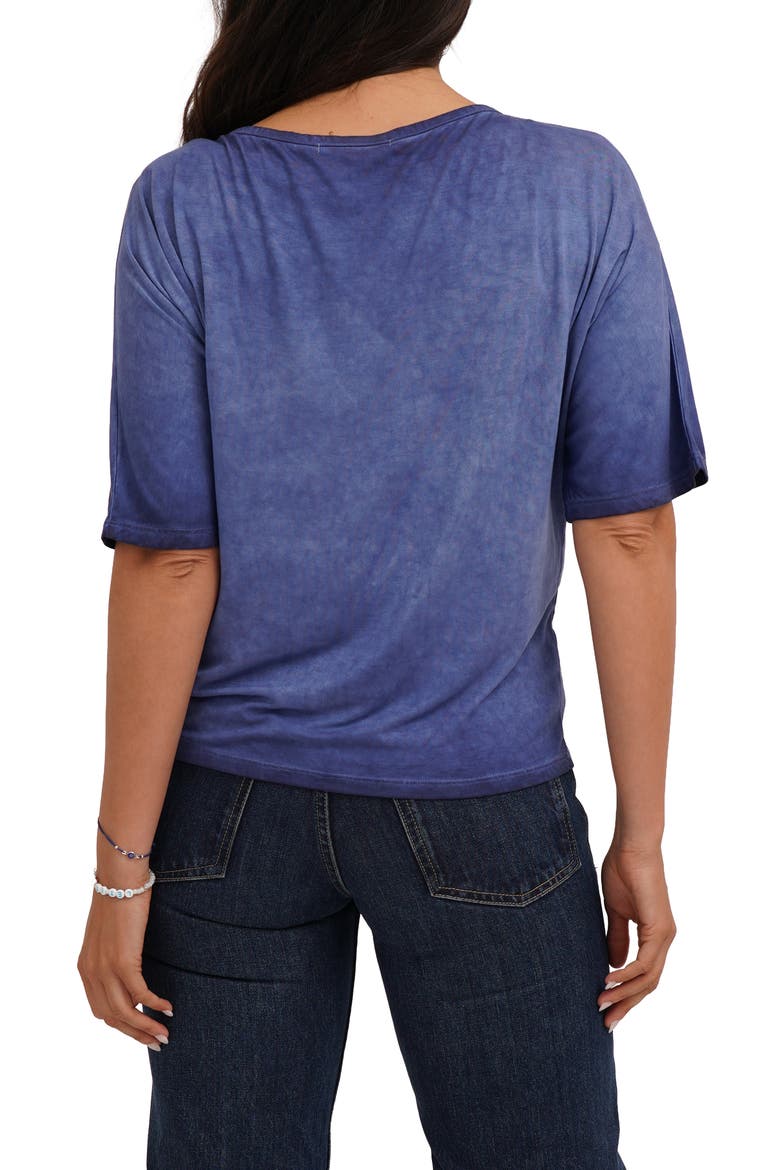 Checkboard Stitch Jersey Top, Alternate, color, ECLIPSE