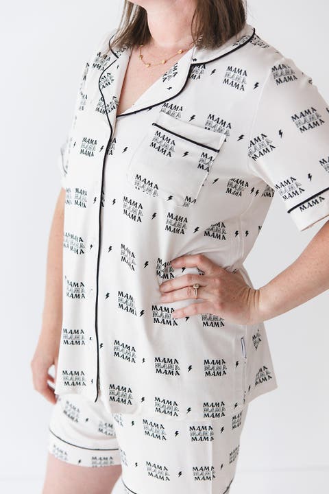 Women's Notch Collar Pajama Set | Mama