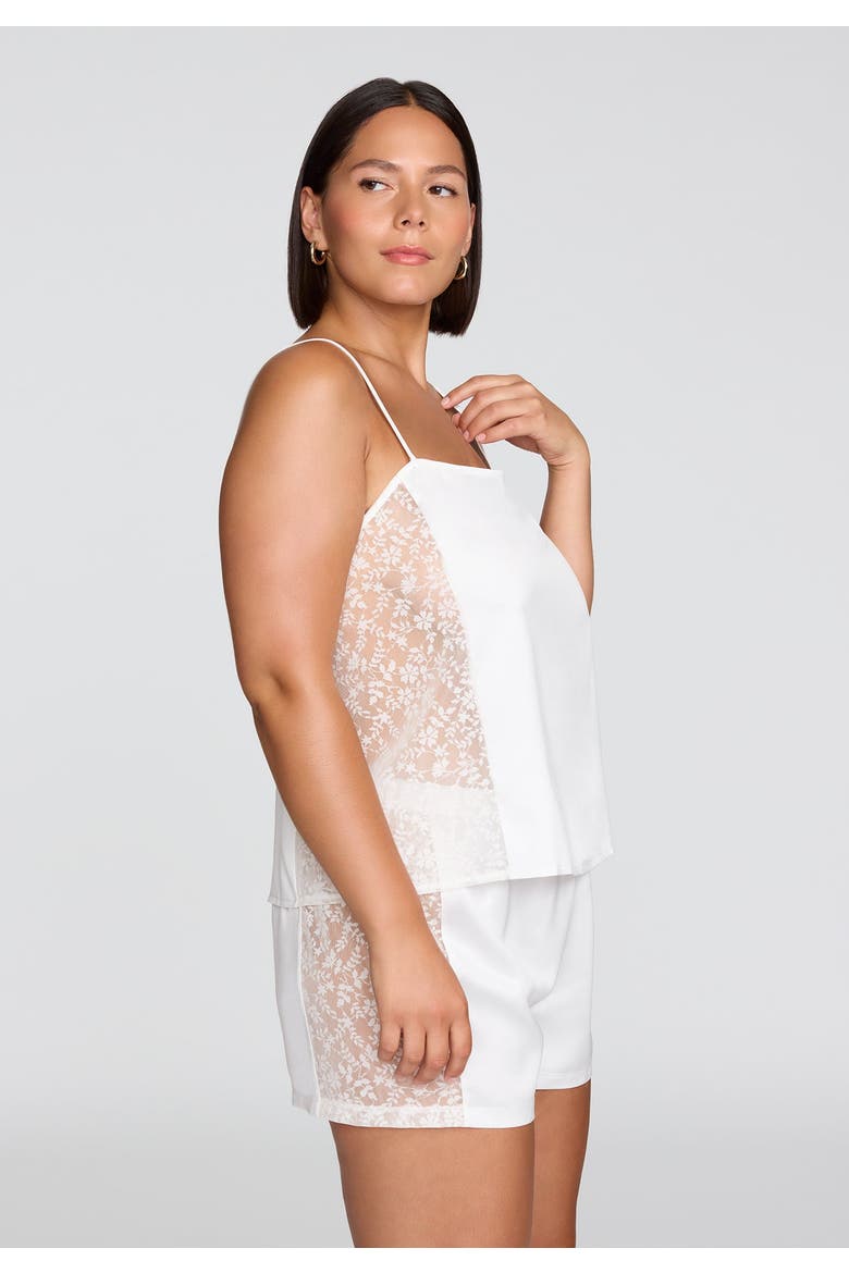 The Lace Panel Tank, Alternate, color, SALT