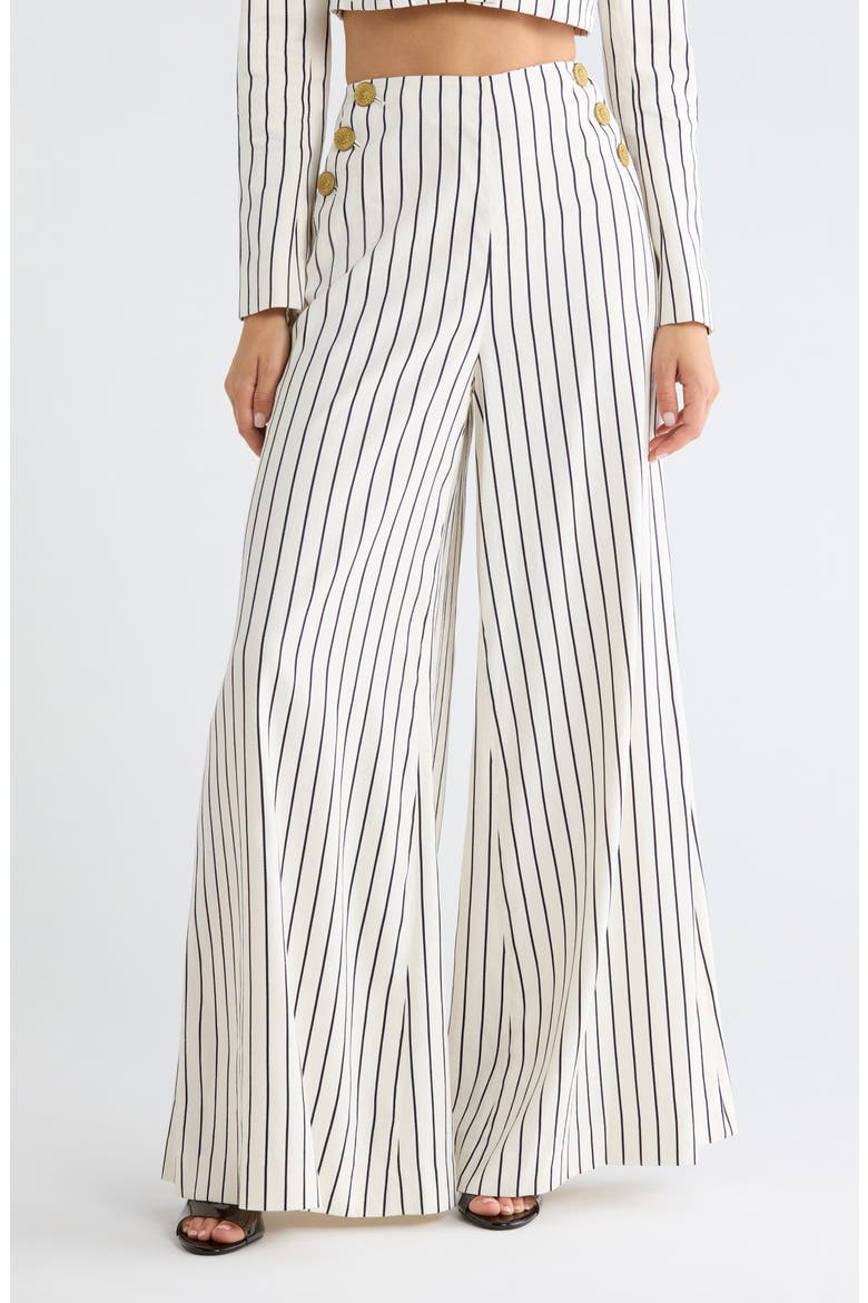 Kingston Pinstriped Wide Leg Pants, Main, color, VINTAGE WHITE/BLACK PIN STRIPE