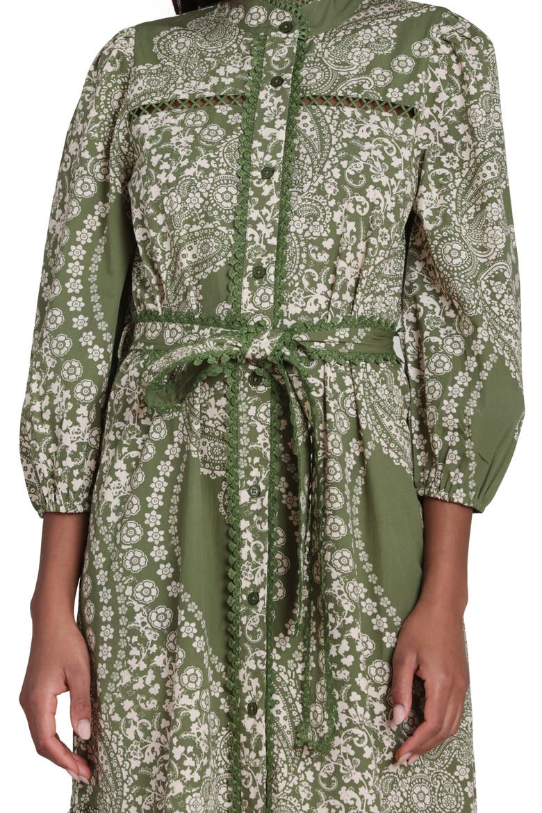 Cotton Poplin Floral Maxi Dress, Alternate, color, POPPY PAISLEY