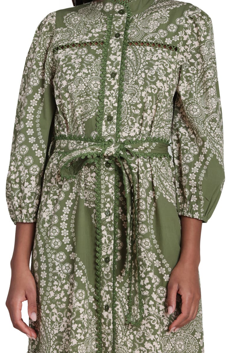 Avec Les Filles Cotton Poplin Floral Maxi Dress, Alternate, color,