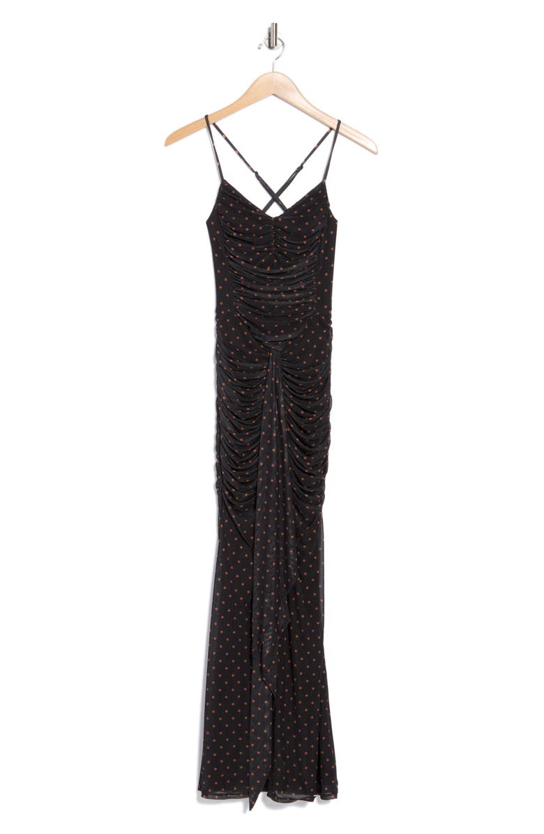 AFRM Azula Ruched Mesh Body-Con Dress, Alternate, color,