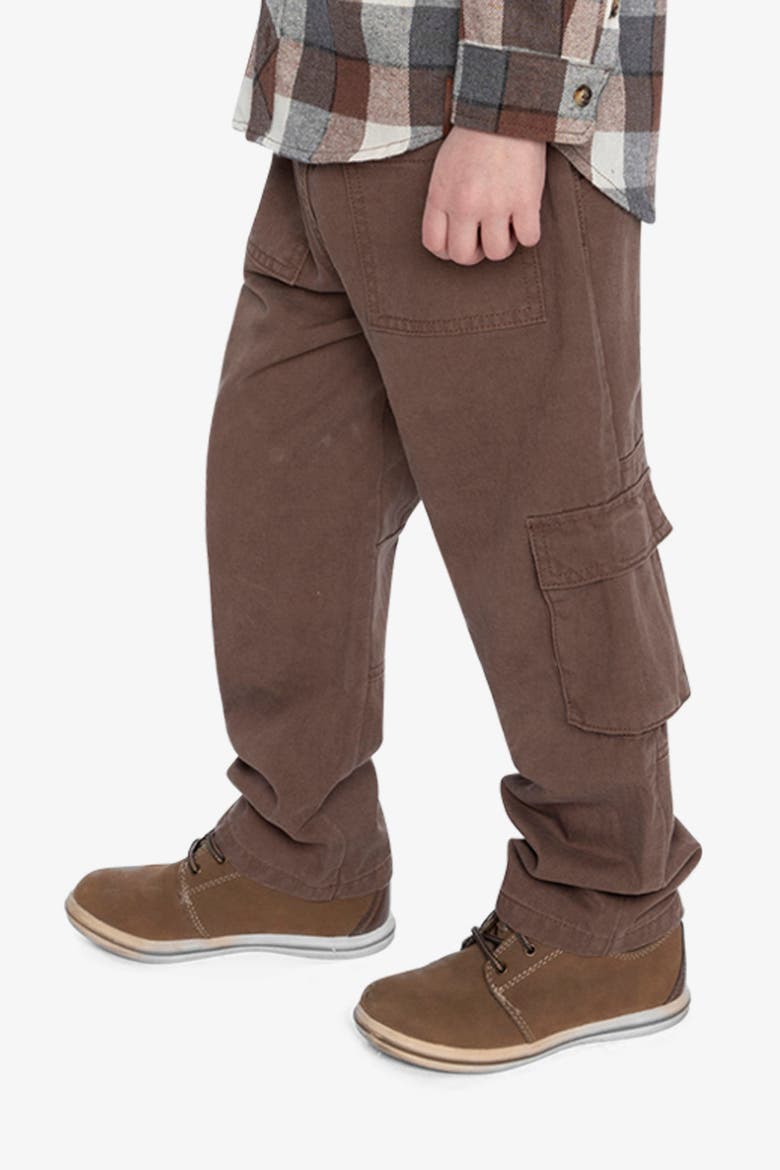 Straight Leg Twill Pants with Multiple Cargo Pockets, Alternate, color, Neutral Brown