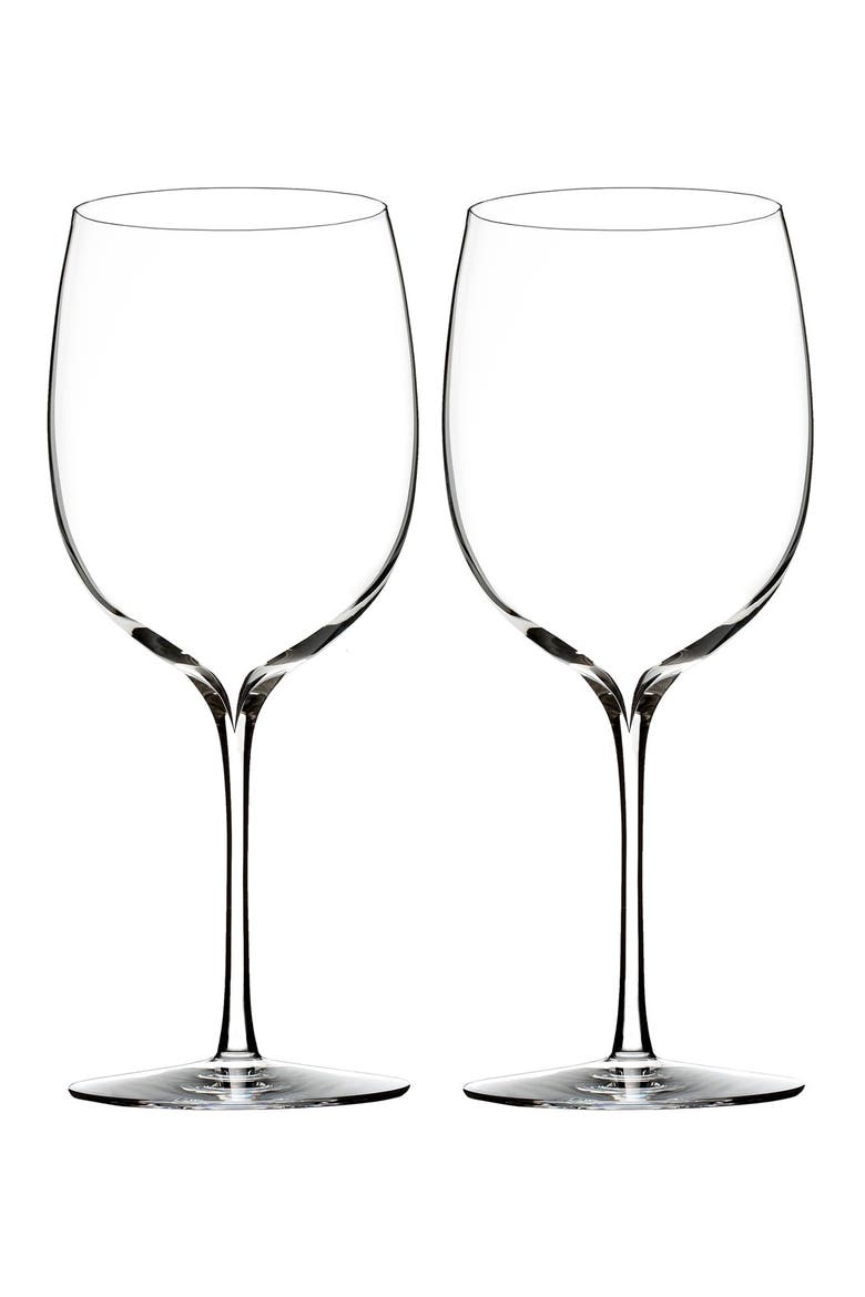 'Elegance' Fine Crystal Bordeaux Glasses, Main, color, CLEAR