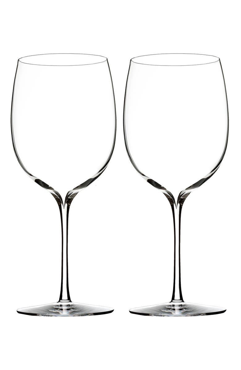 Waterford 'Elegance' Fine Crystal Bordeaux Glasses, Main, color, Clear