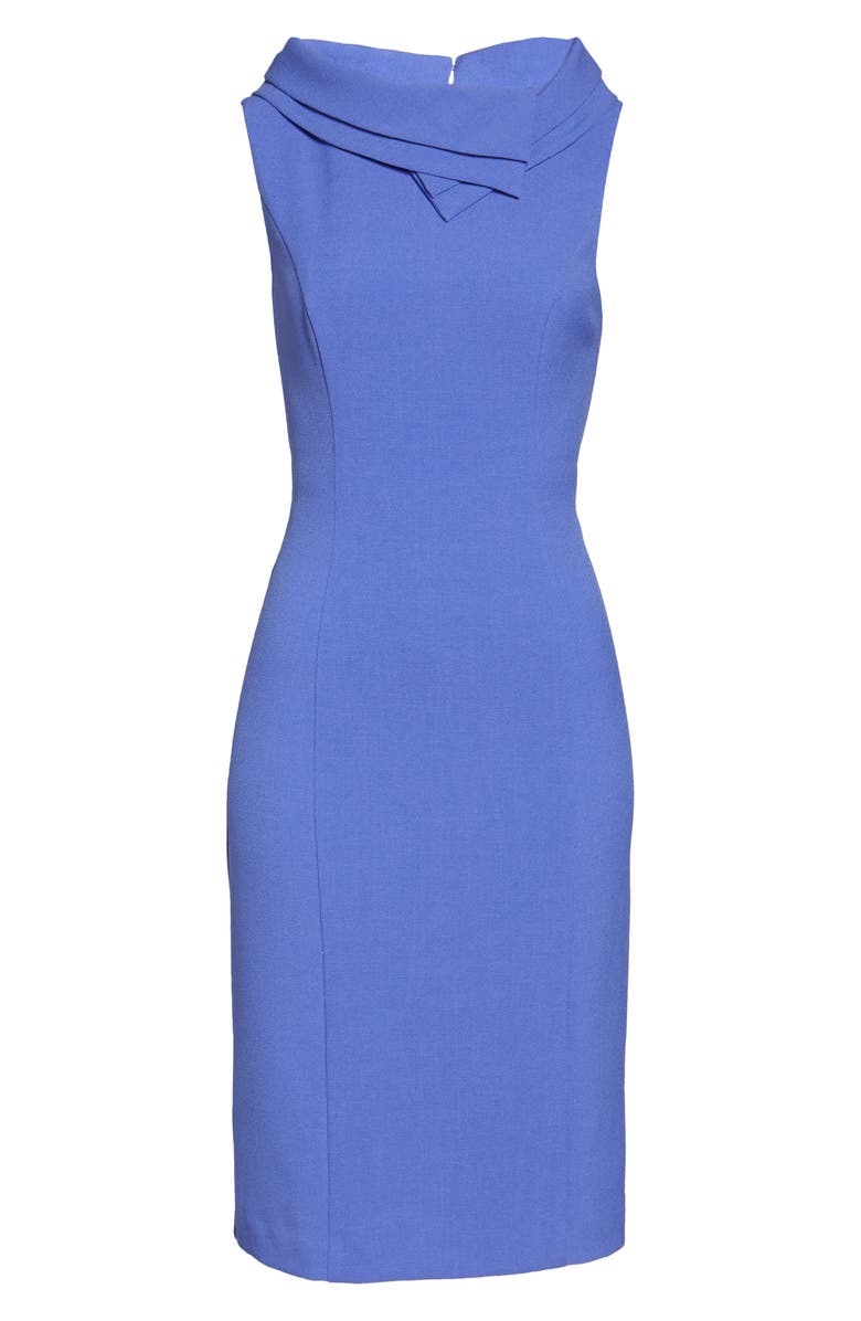 Harper Rose Double Collar Crepe Sheath Dress, Alternate, color, 
