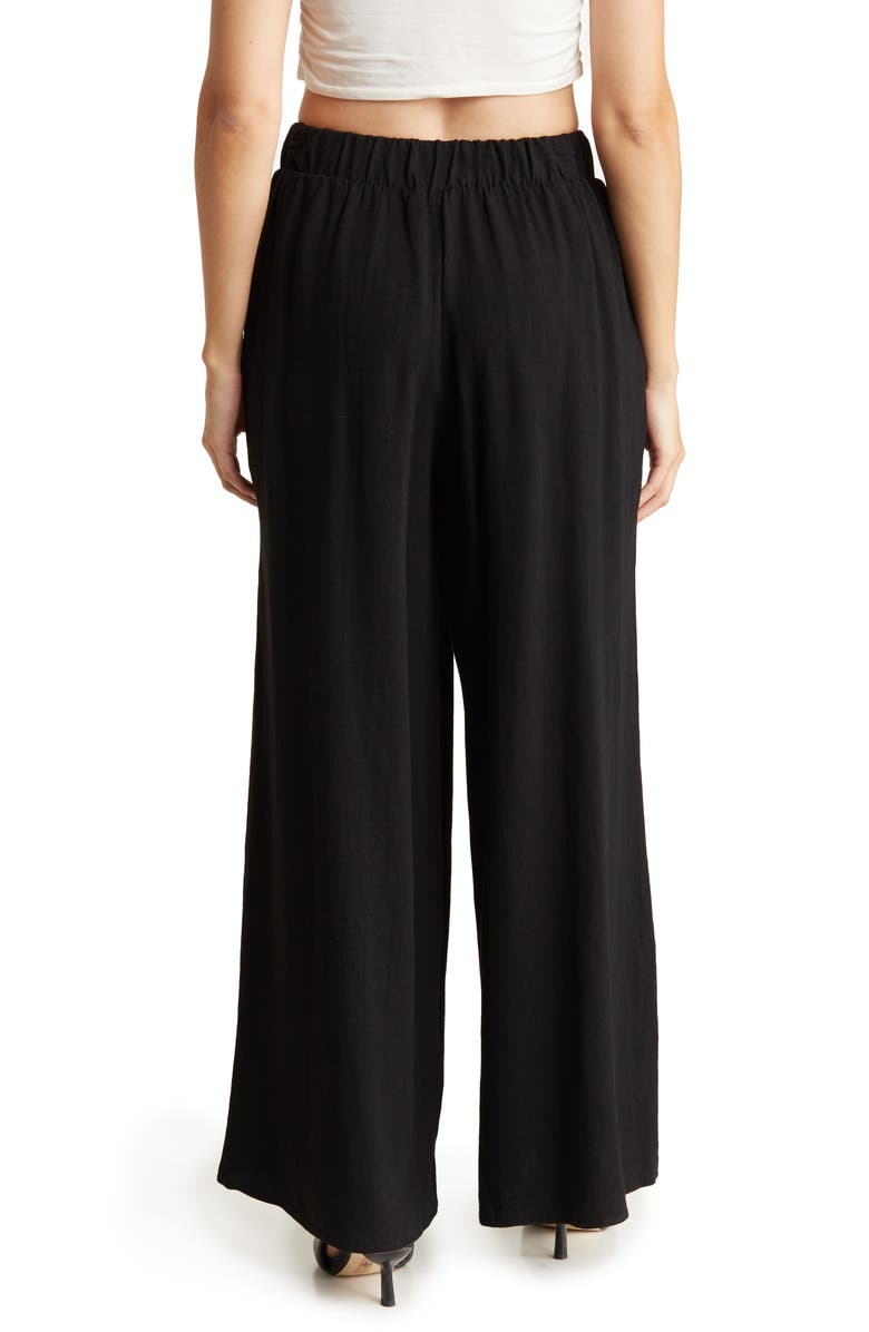Renee C Wide Leg Linen Blend Pants, Alternate, color,