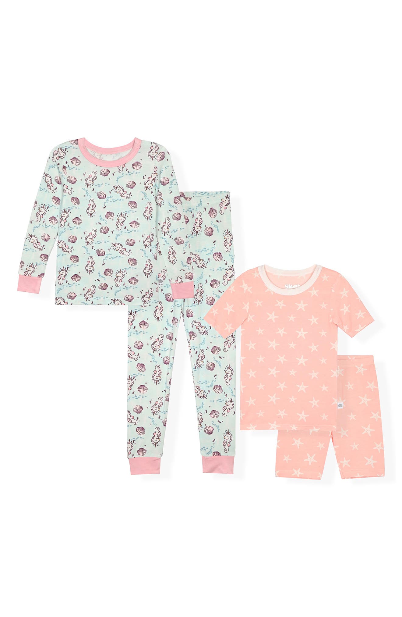 SLEEP ON IT Kids' Assorted 2-Pack Print Fitted Two-Piece Pajamas