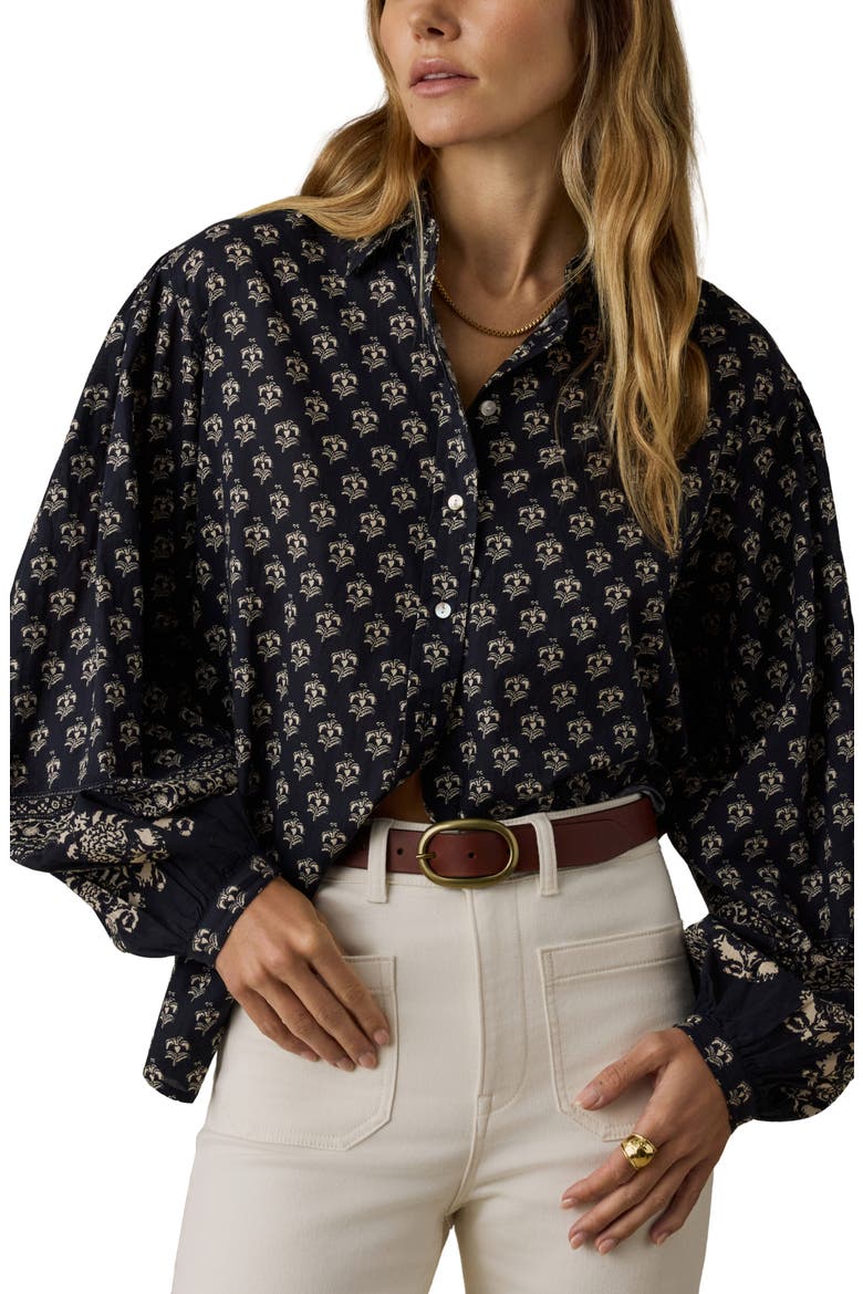 Suki Organic Cotton Shirt, Main, color, ECLIPSE BLOSSOM