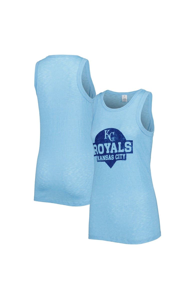 SOFT AS A GRAPE Women's Soft as a Grape Royal Kansas City Royals Tri-Blend Tank Top, Main, color, 